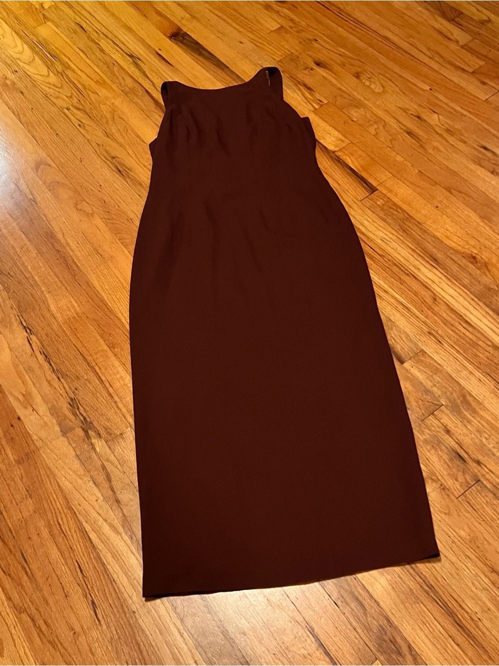 Vintage Niteline Sleeveless Chocolate Brown Midi Dress